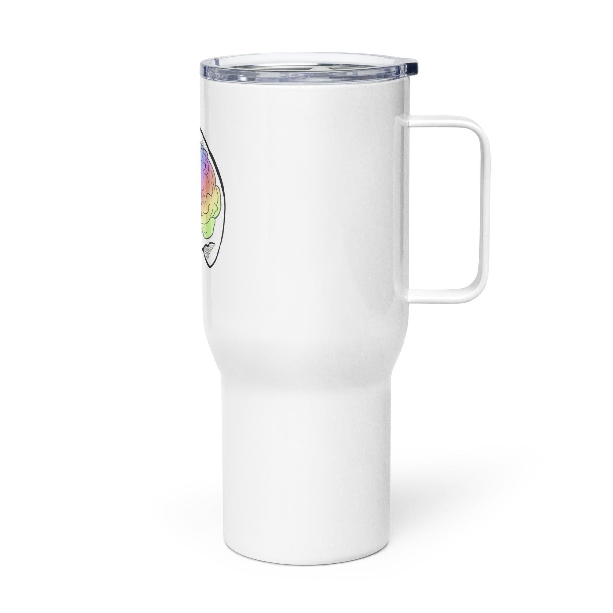 Travel mug with a handle - Fluro Divergent