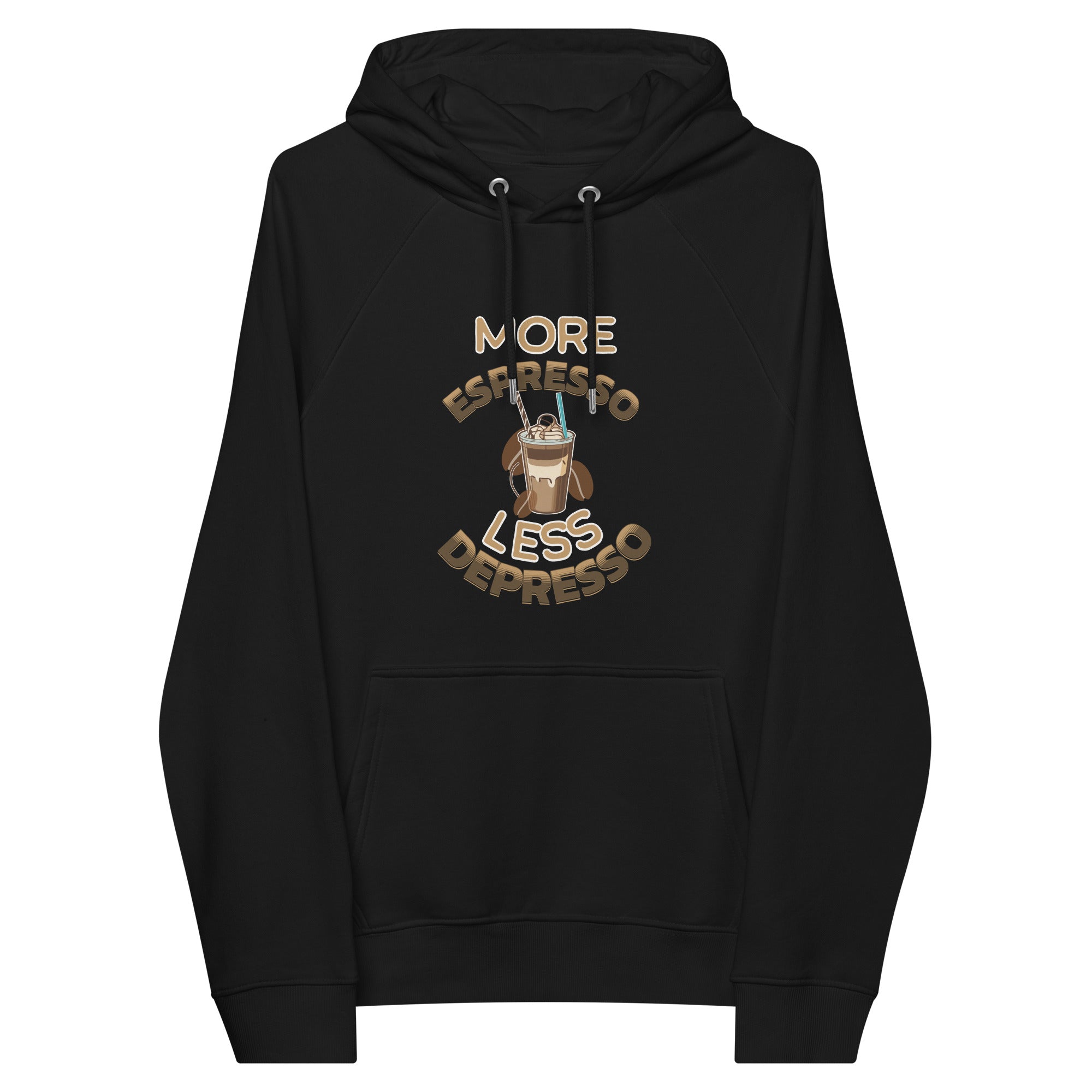More Espresso Less Depresso Raglan hoodie - Fluro Divergent