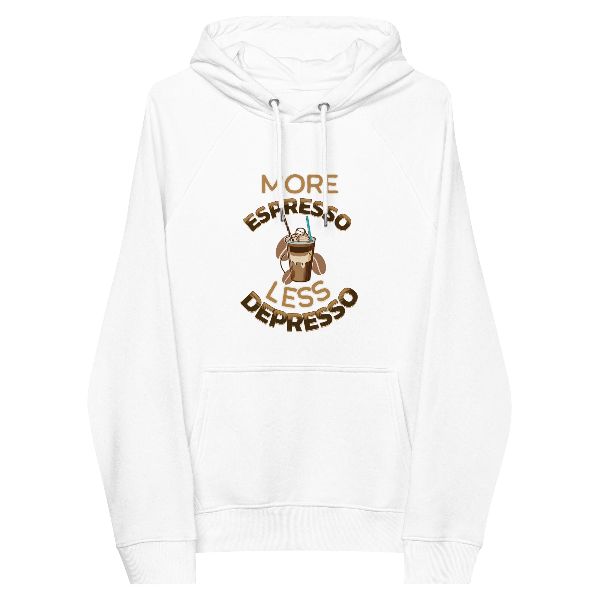 More Espresso Less Depresso Raglan hoodie - Fluro Divergent