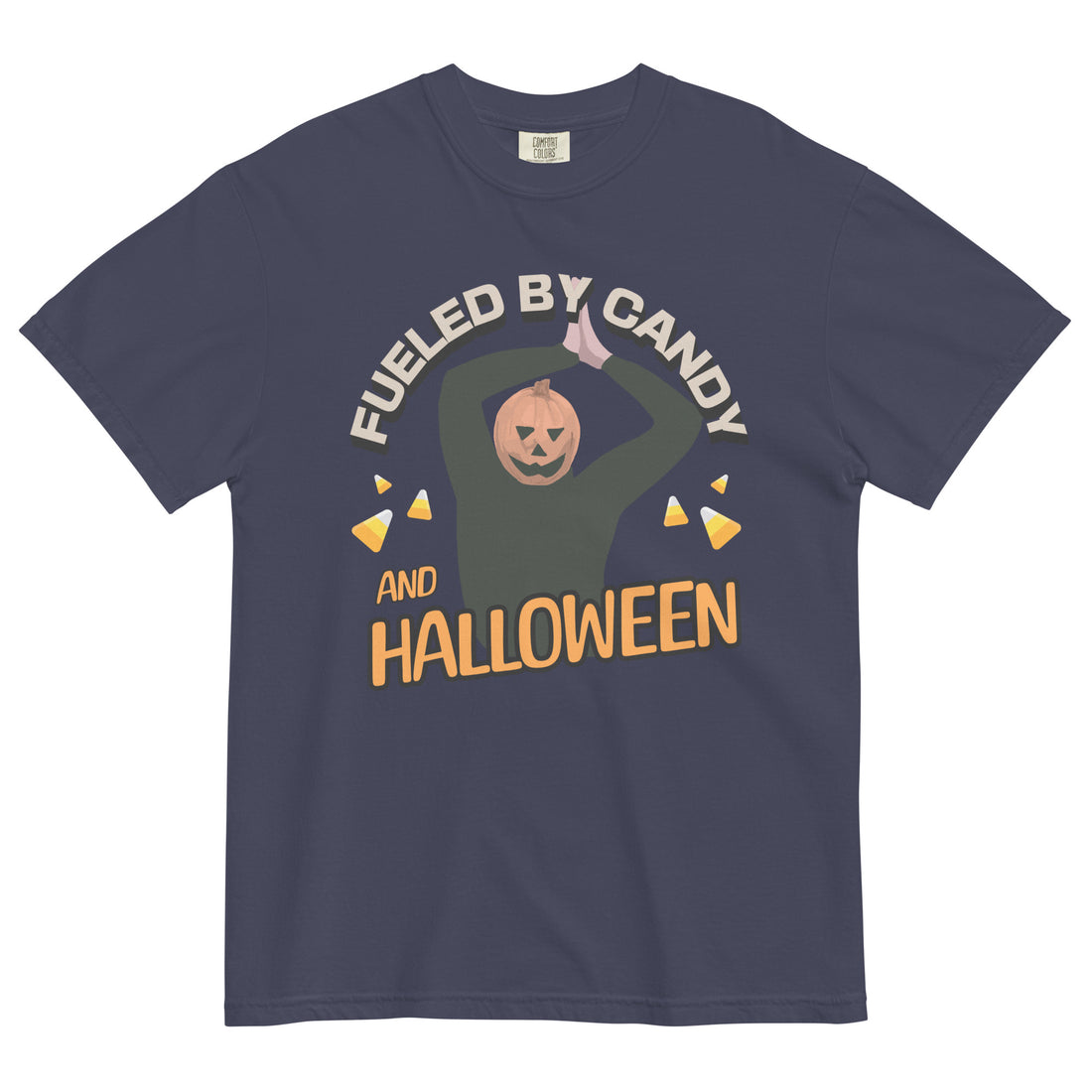 Fueled By Candy and Halloween T-shirt - Fluro Divergent