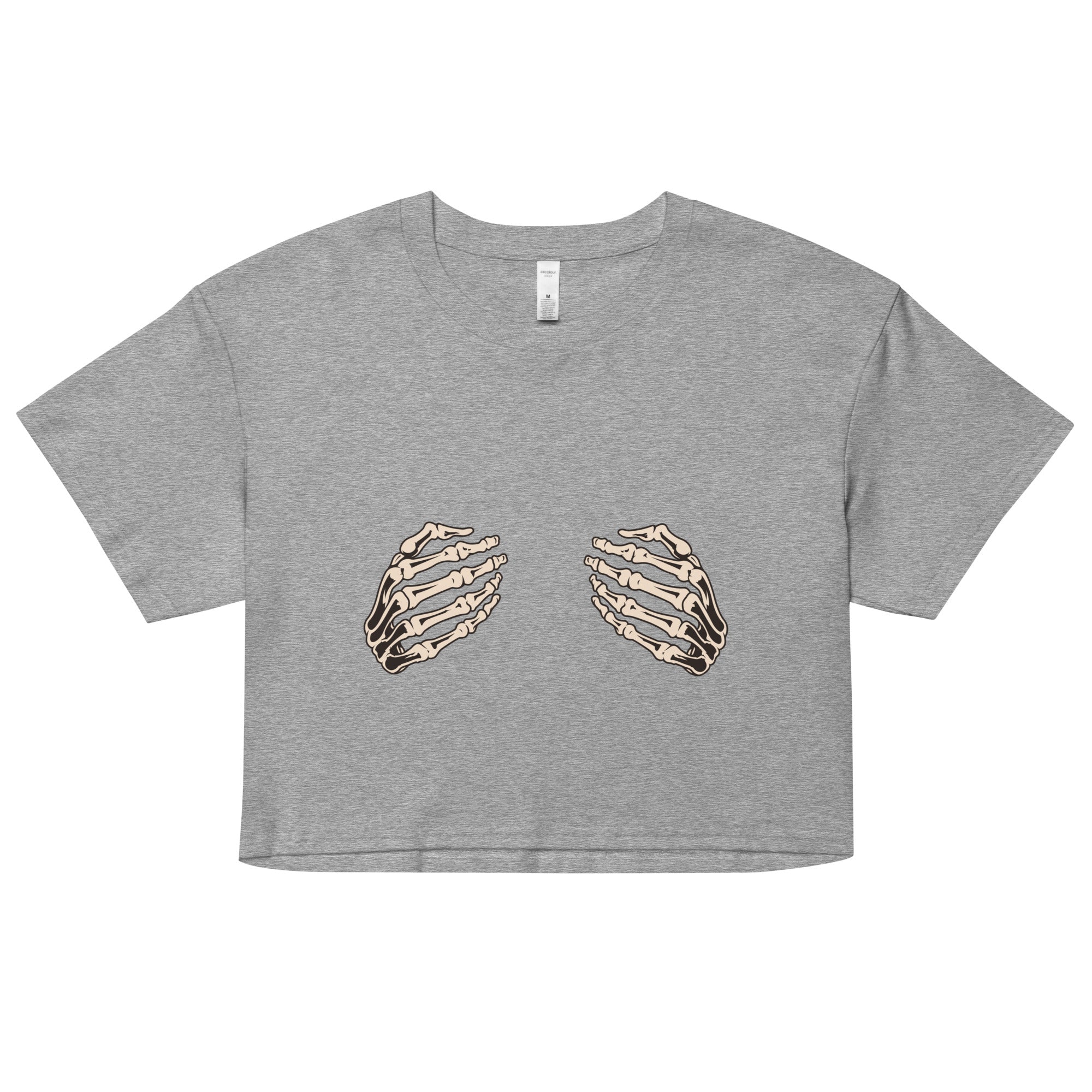 Skeleton Hands crop top - Fluro Divergent