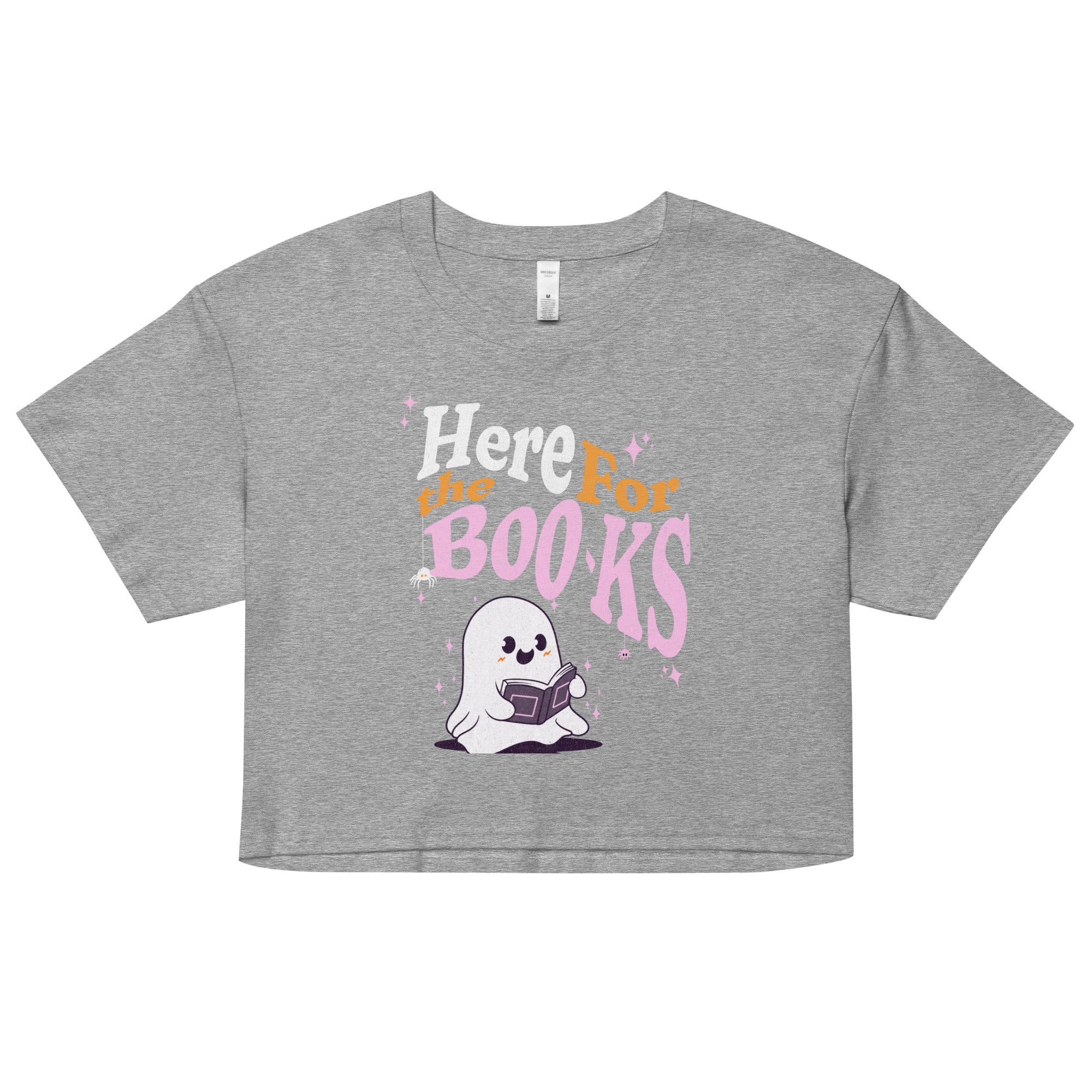 Here for the Boo-ks crop top - Fluro Divergent