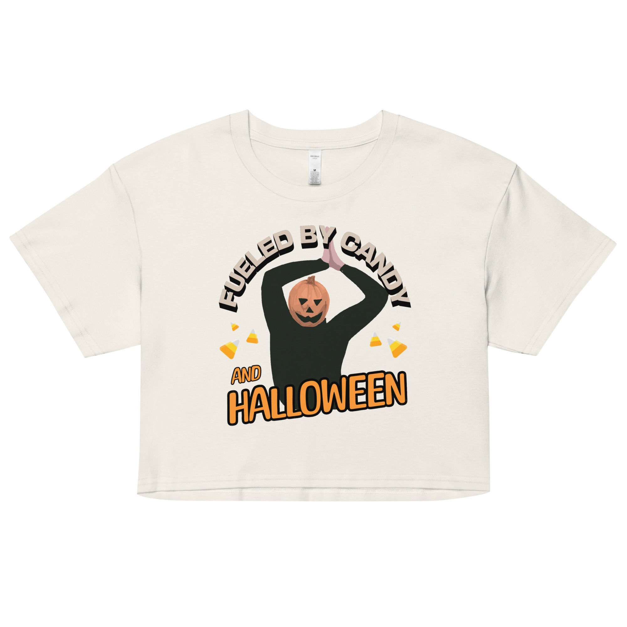 Fueled by Candy and Halloween crop top - Fluro Divergent