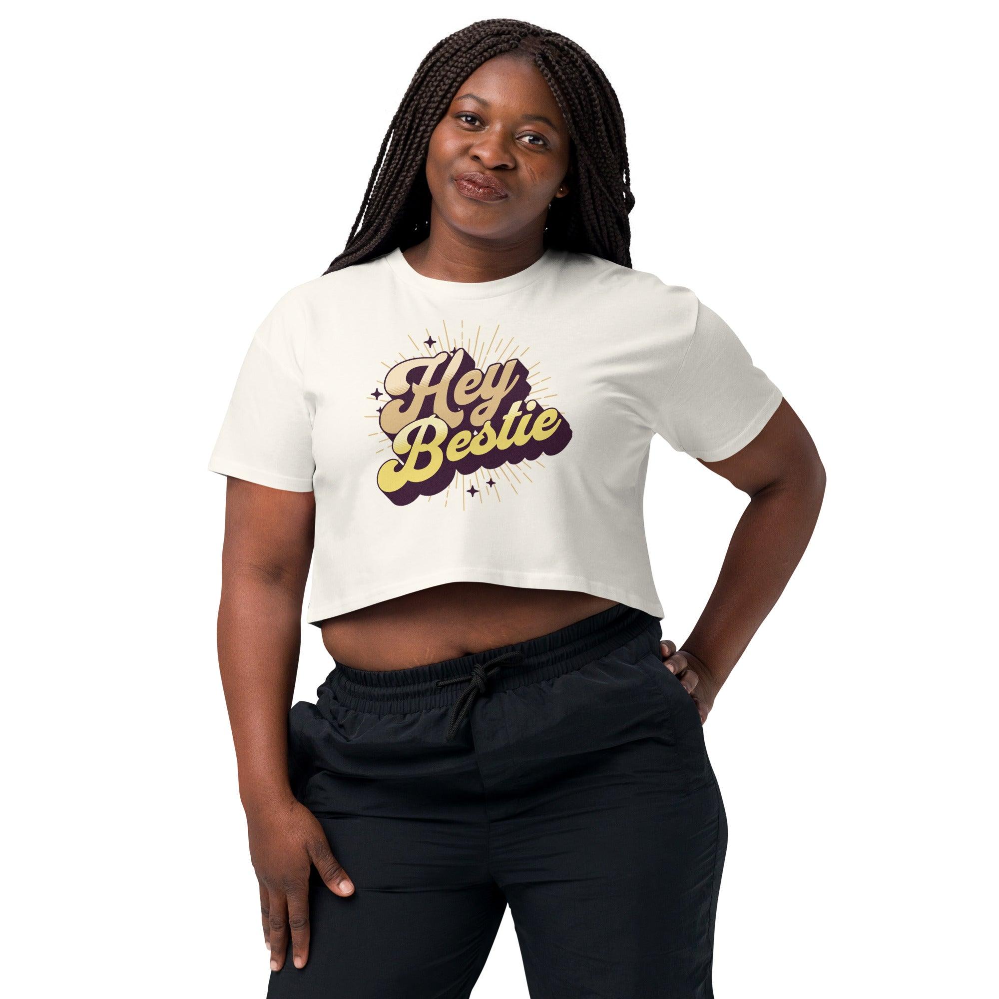 Hey Bestie Crop top - Fluro Divergent