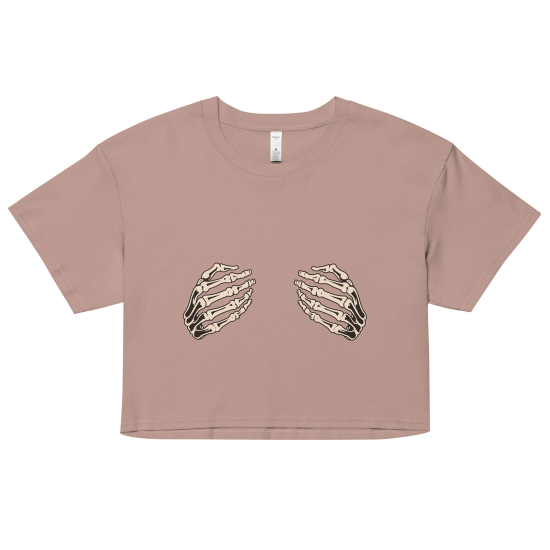 Skeleton Hands crop top - Fluro Divergent