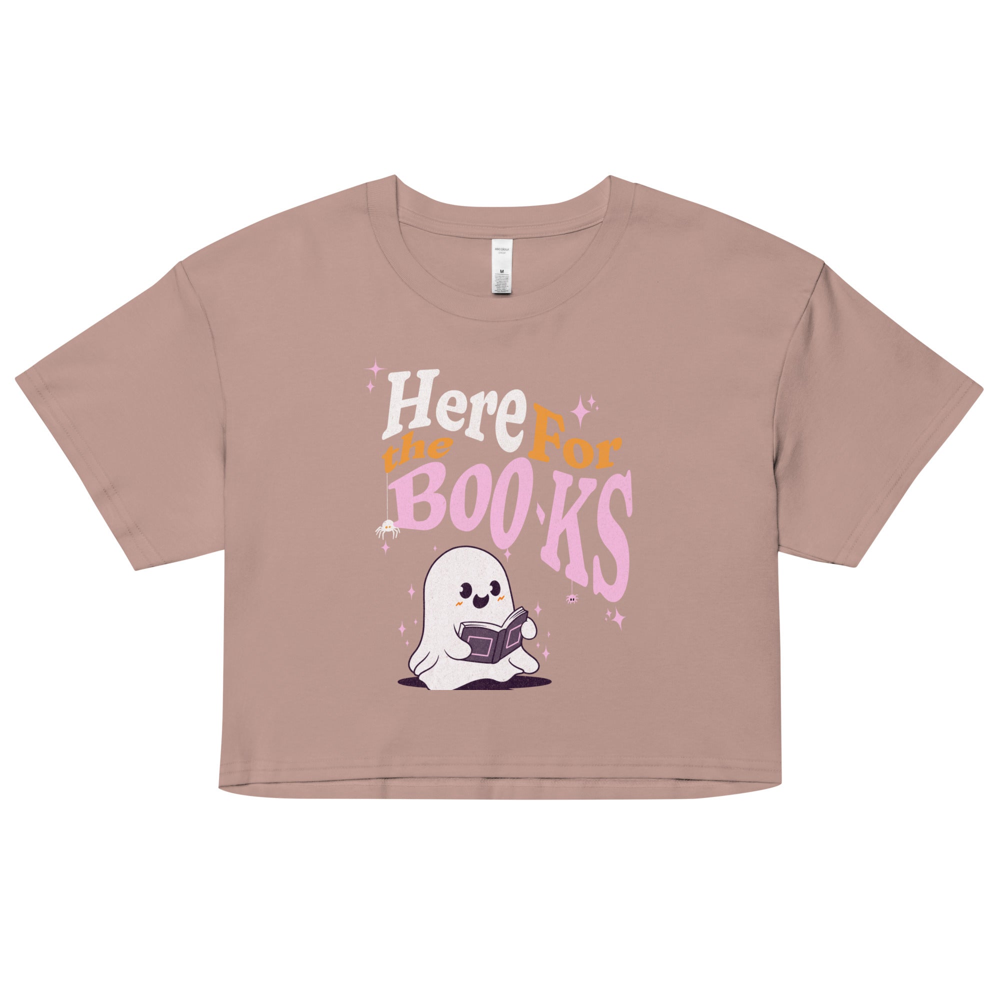 Here for the Boo-ks crop top - Fluro Divergent