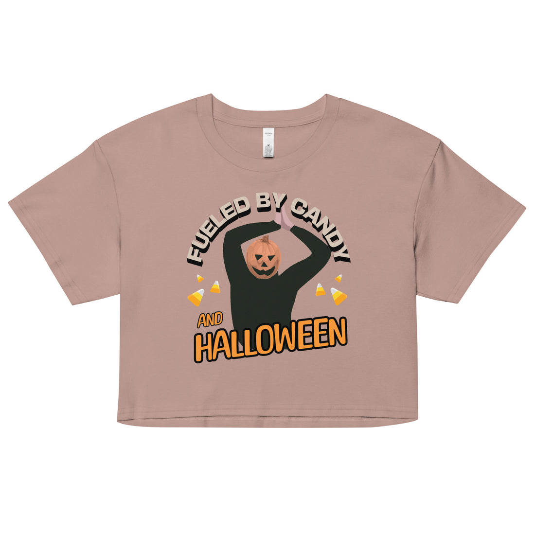 Fueled by Candy and Halloween crop top - Fluro Divergent
