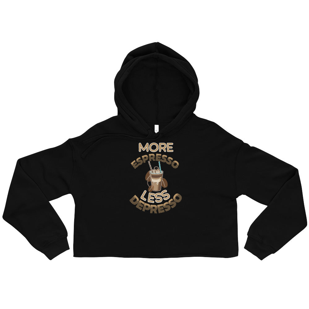 More Espresso Less Depresso Crop Hoodie - Fluro Divergent