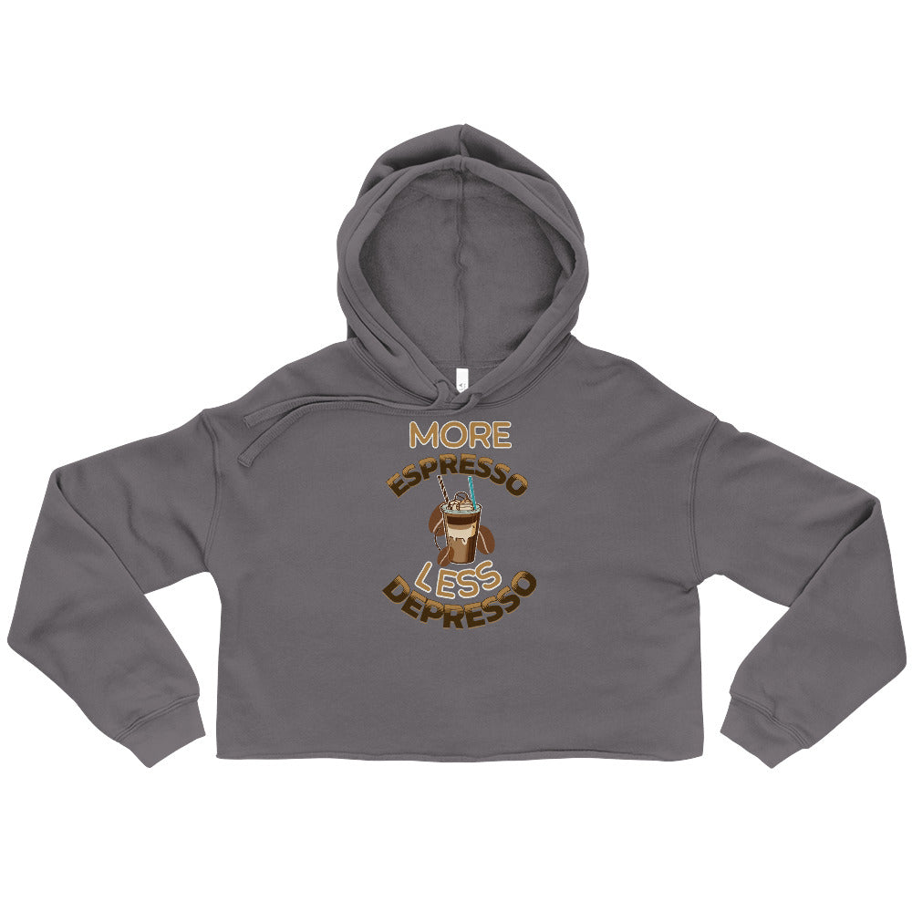 More Espresso Less Depresso Crop Hoodie - Fluro Divergent