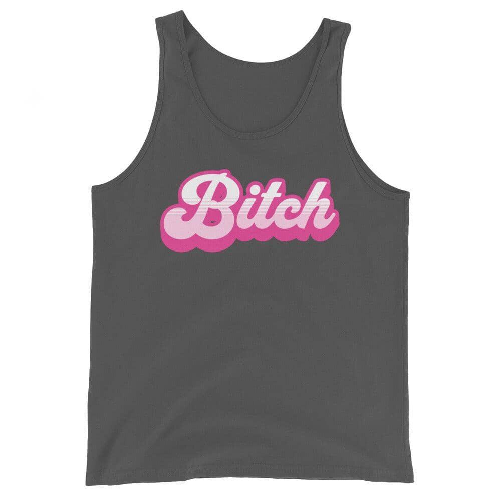Bitch Tank Top Fluro Divergent Asphalt XS