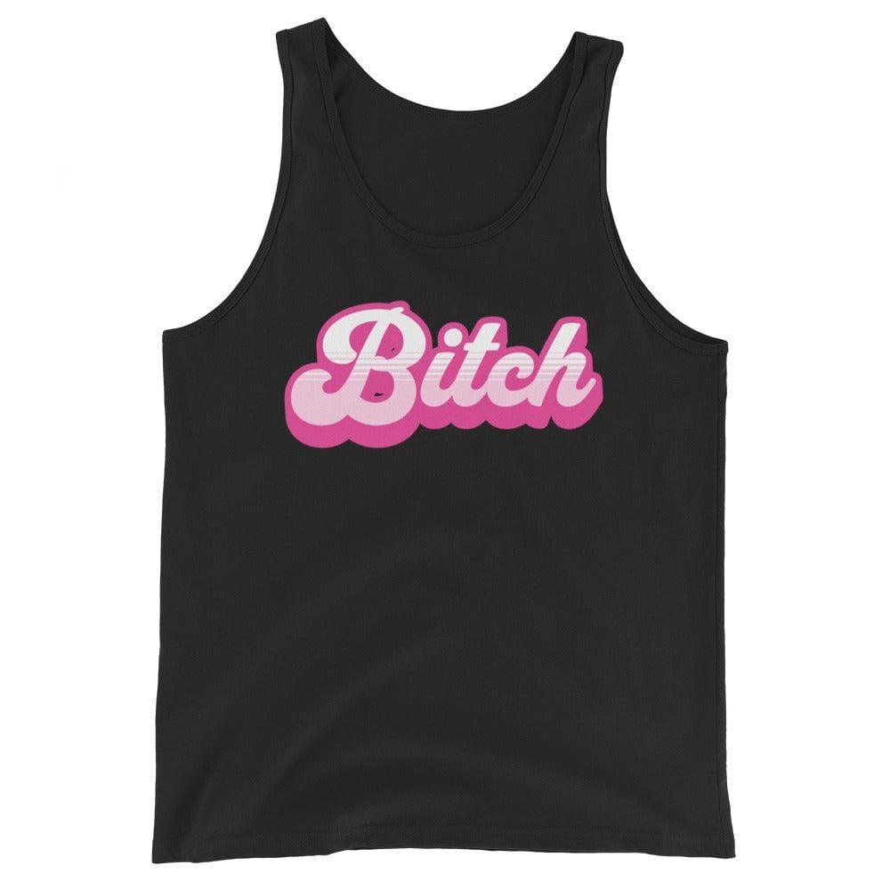 Bitch Tank Top Fluro Divergent Black XS