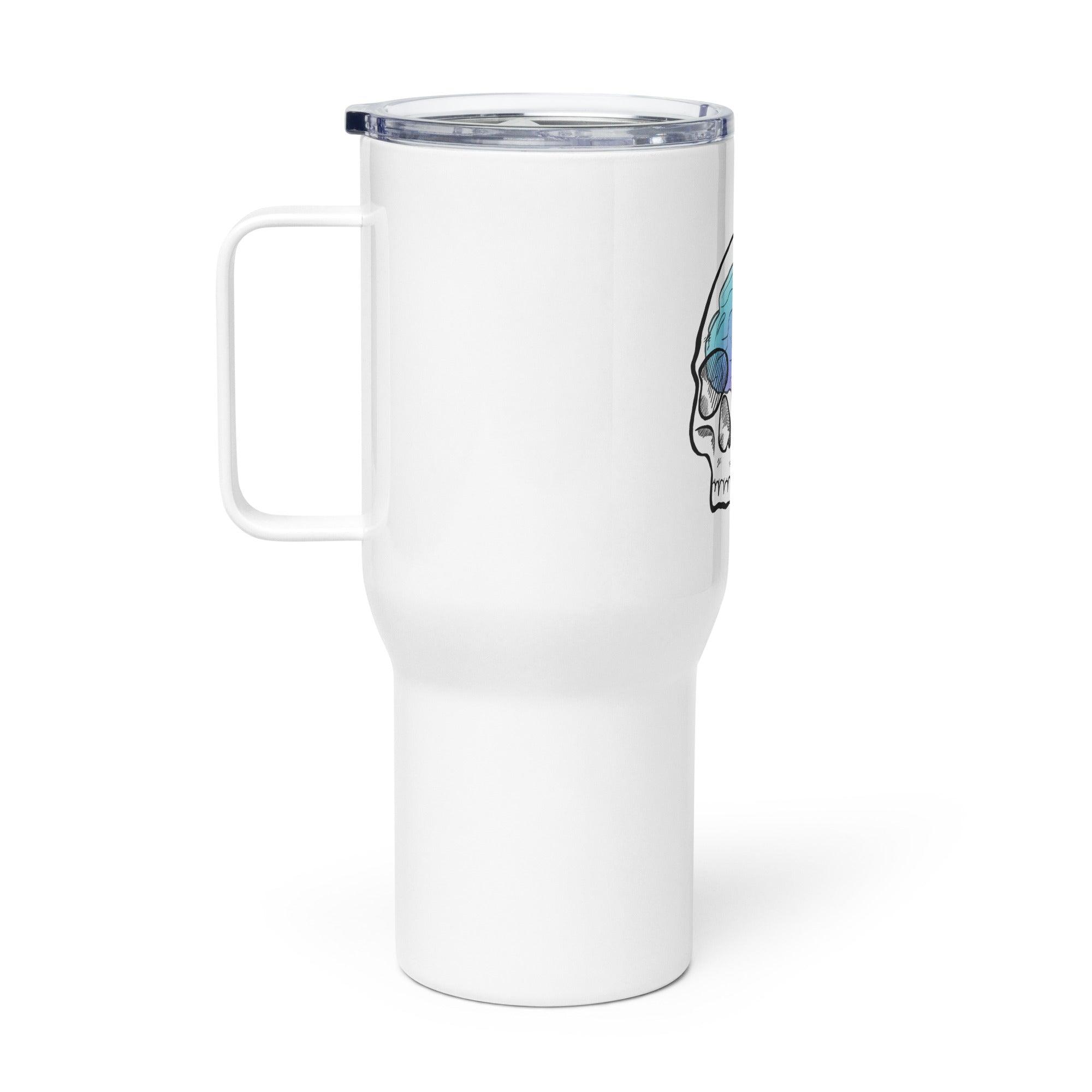 Travel mug with a handle - Fluro Divergent  