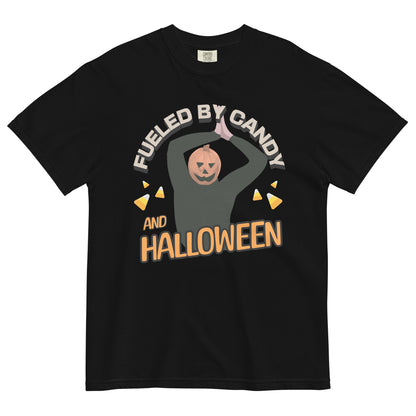 Fueled By Candy and Halloween T-shirt - Fluro Divergent  