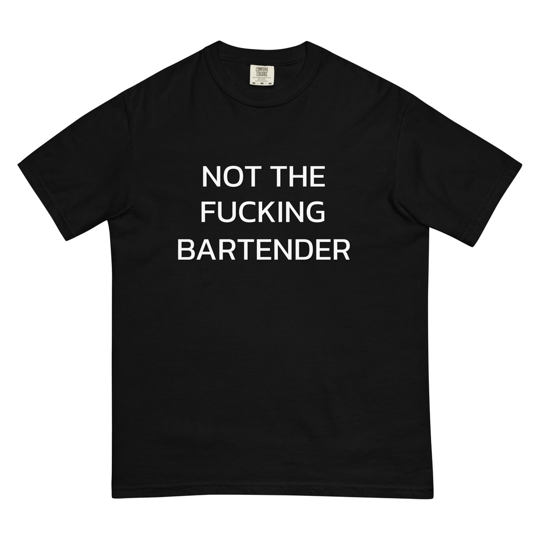 Not the bartender heavyweight t-shirt - Fluro Divergent 