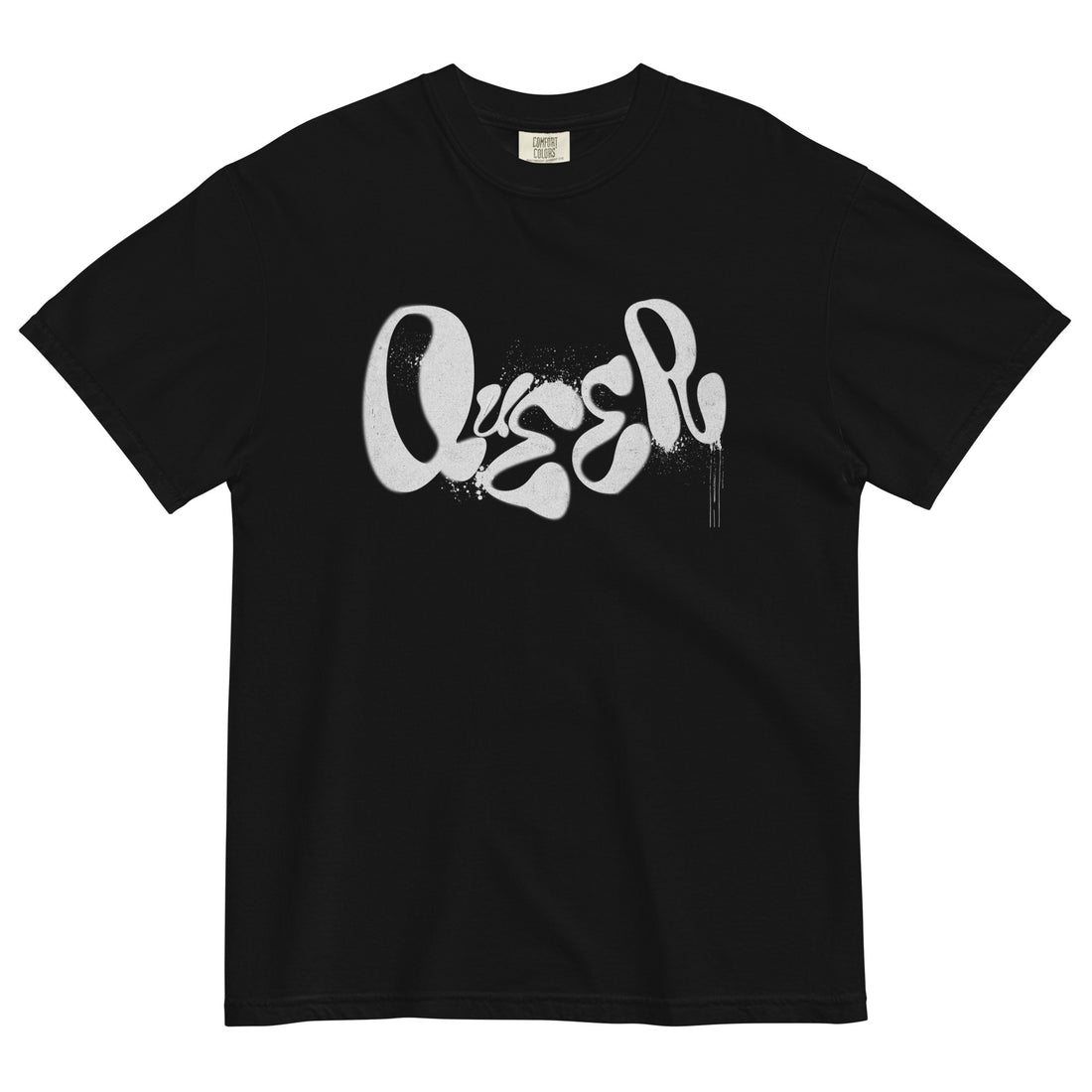 Queer Spray Paint Graffiti T-shirt - Fluro Divergent