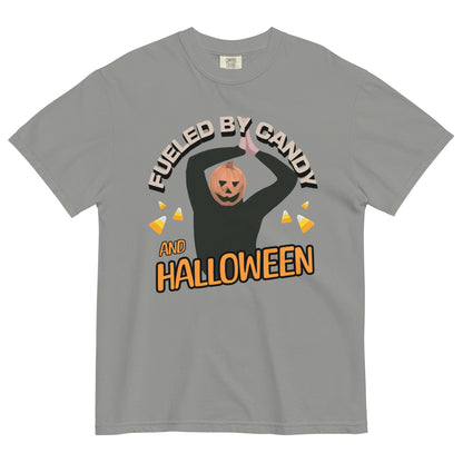 Fueled By Candy and Halloween T-shirt - Fluro Divergent  