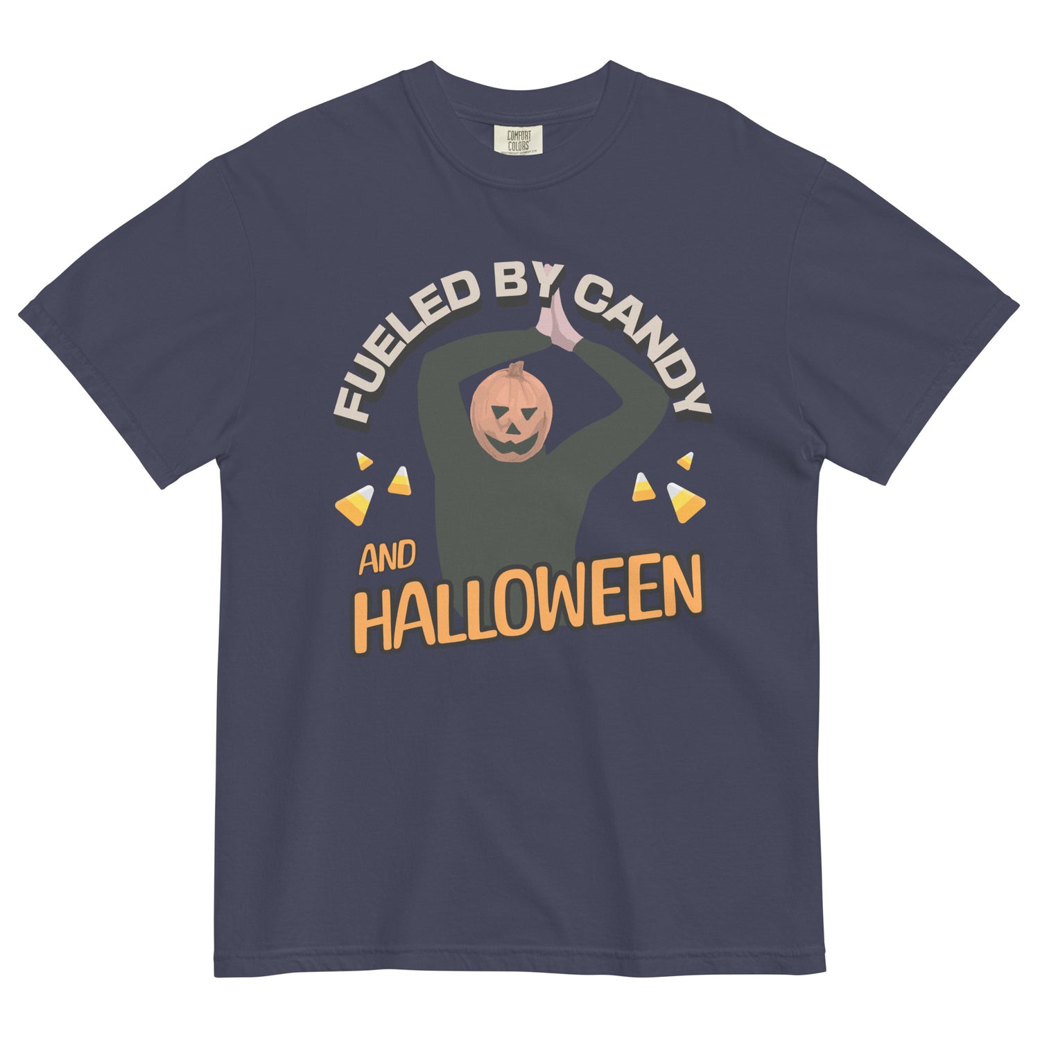 Fueled By Candy and Halloween T-shirt - Fluro Divergent  