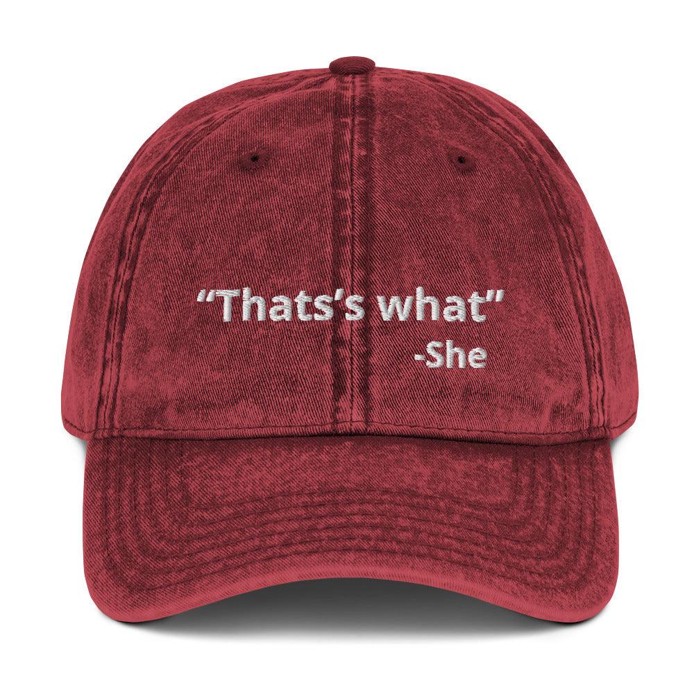 “That’s what she said” Cotton Twill Cap - Fluro Divergent  