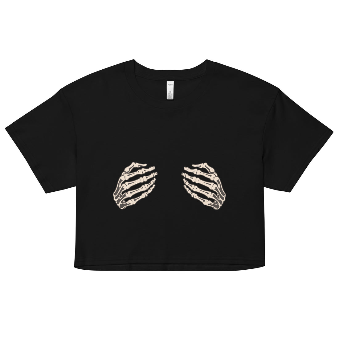 Skeleton Hands crop top - Fluro Divergent