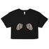 Skeleton Hands crop top - Fluro Divergent  