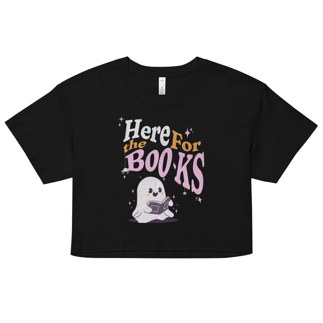 Here for the Boo-ks crop top - Fluro Divergent