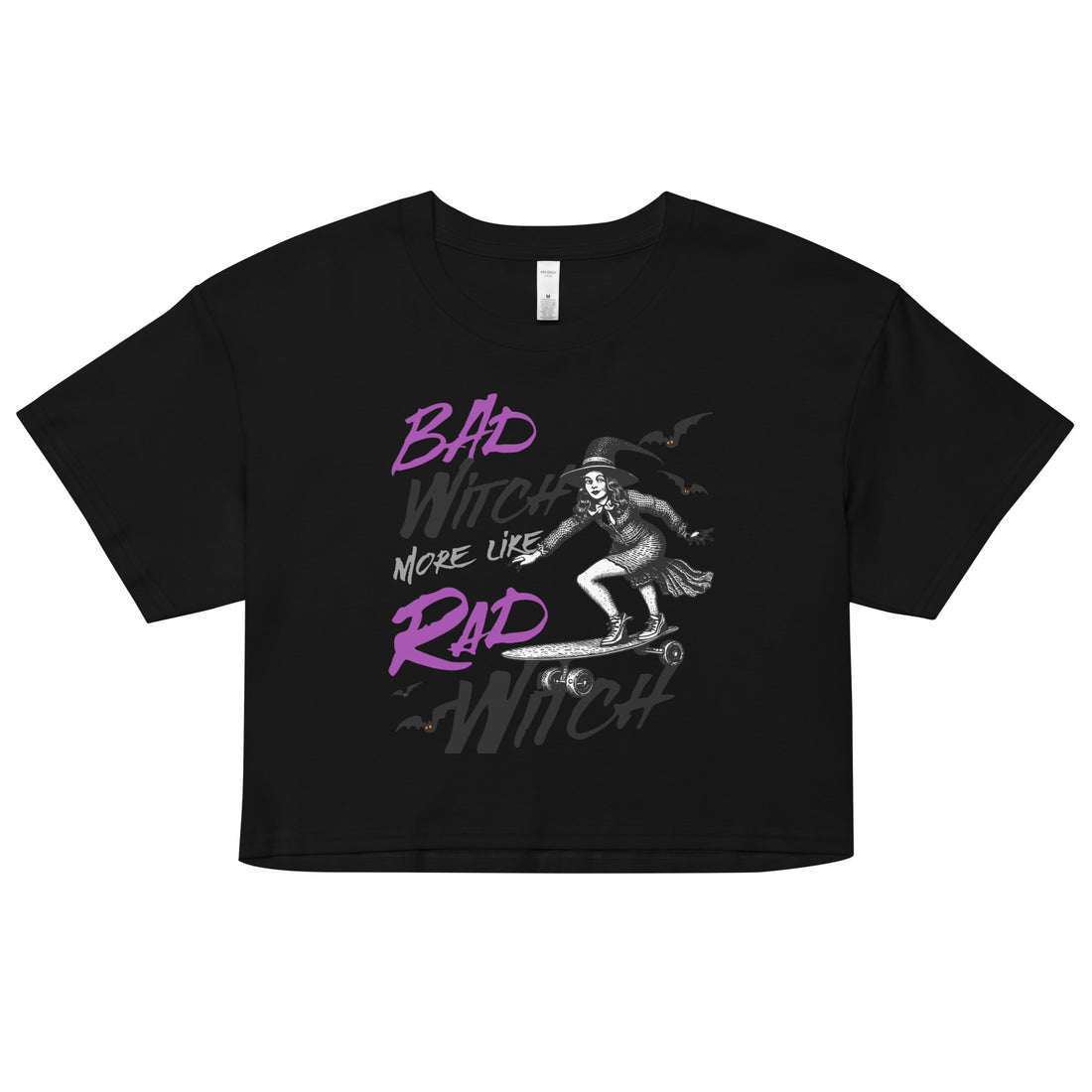 Bad Witch more like Rad Witch crop top - Fluro Divergent