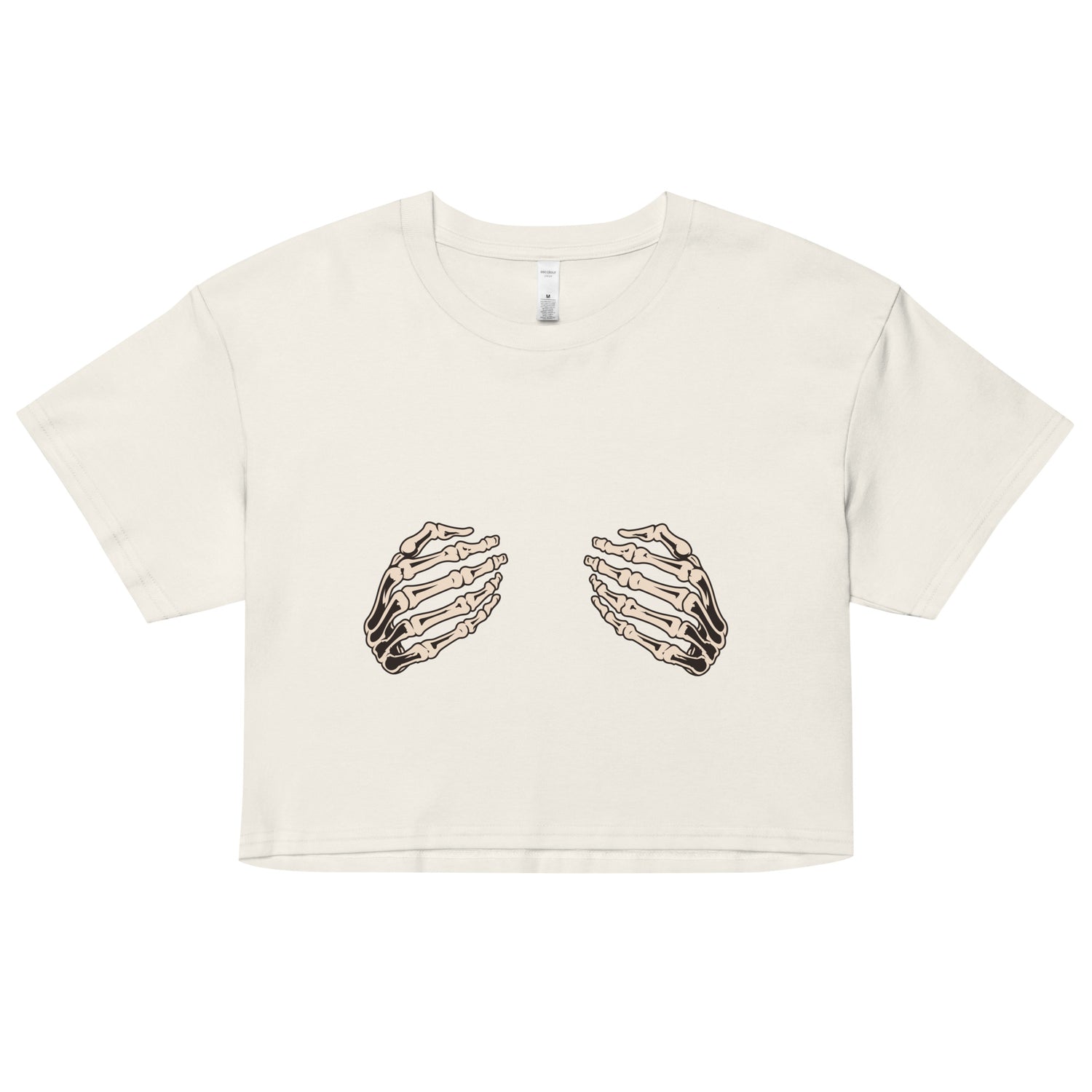 Skeleton Hands crop top - Fluro Divergent  