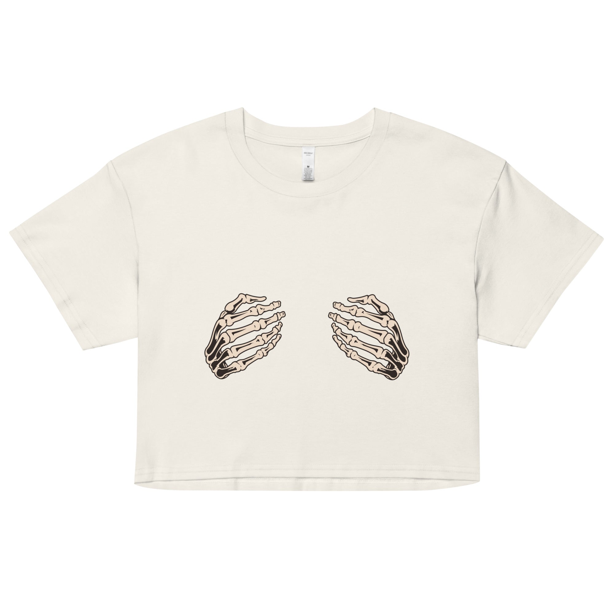 Skeleton Hands crop top - Fluro Divergent  