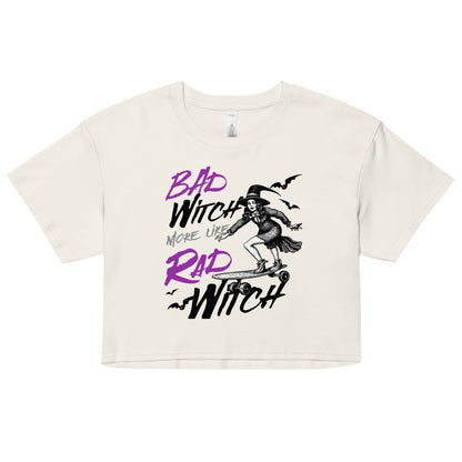 Bad Witch more like Rad Witch crop top - Fluro Divergent  