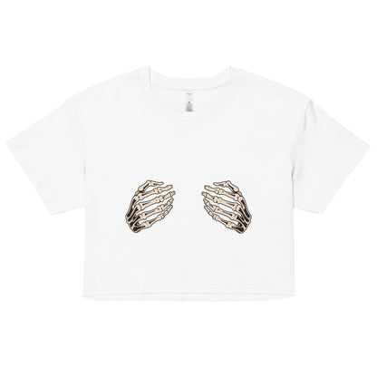 Skeleton Hands crop top - Fluro Divergent  