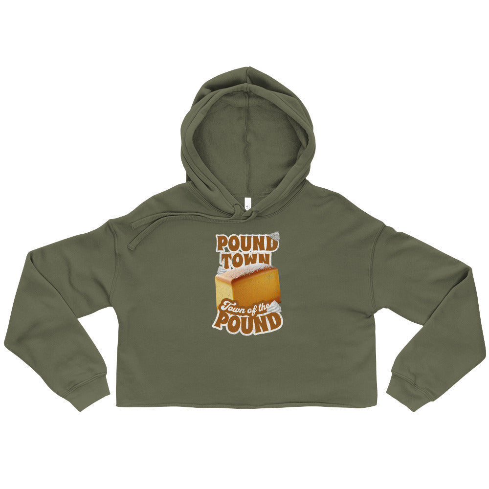 Pound Town, Town of the Pound Crop Hoodie - Fluro Divergent  