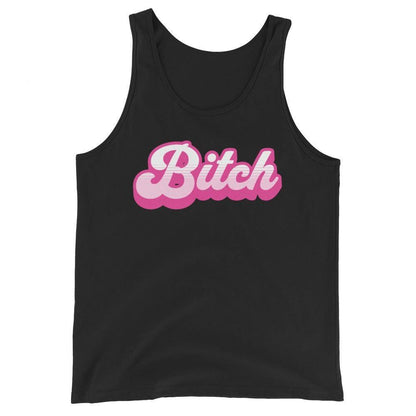 Bitch Tank Top Fluro Divergent Black XS 