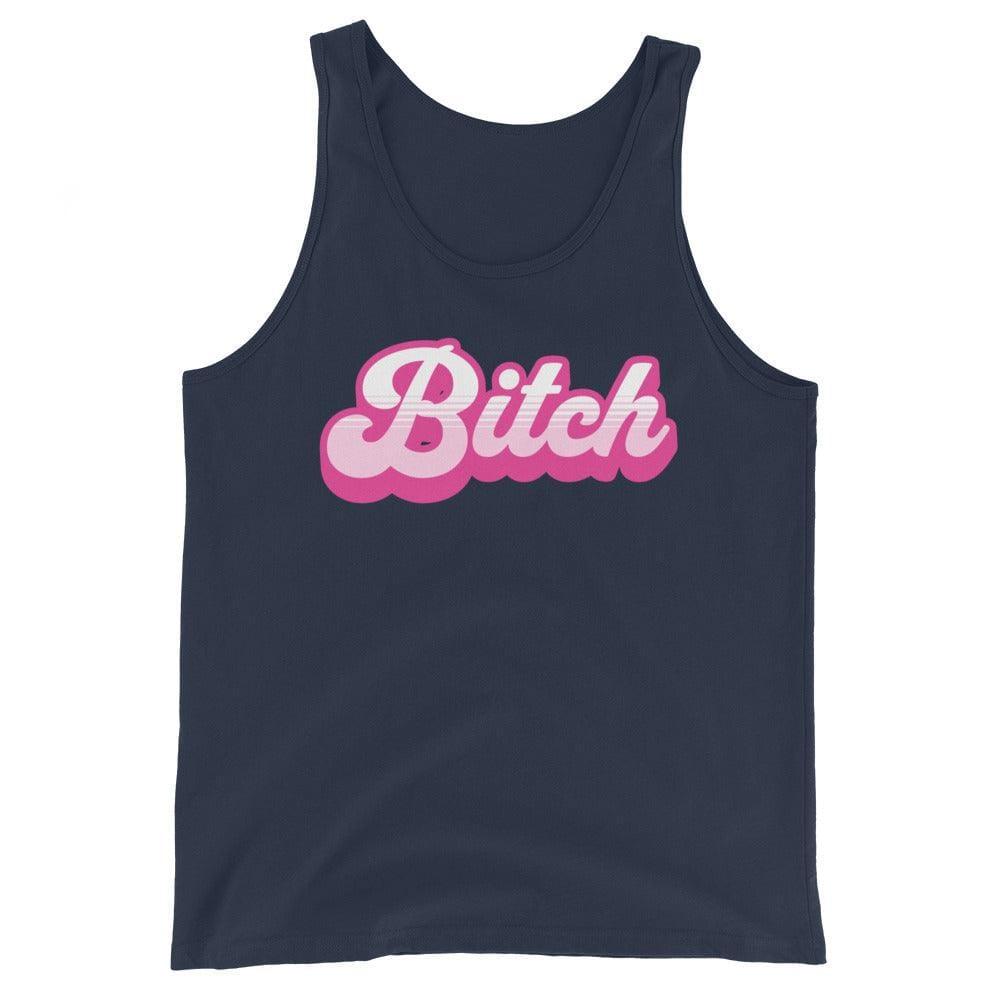 Bitch Tank Top Fluro Divergent Navy XS 