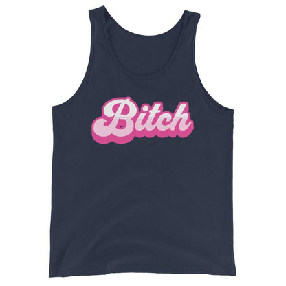 Bitch Tank Top Fluro Divergent Navy XS 