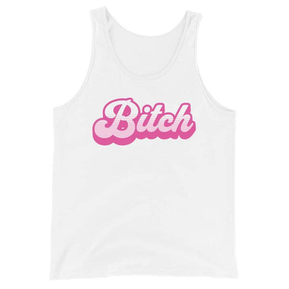 Bitch Tank Top Fluro Divergent White XS 